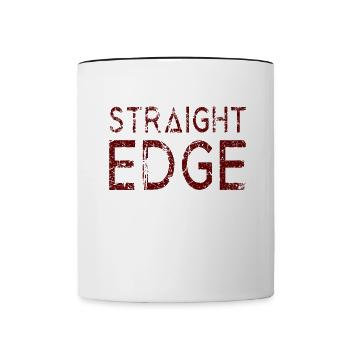 Straight Edge Lettering For Straight Edger Life - Contrasting Mug - white/black - Front