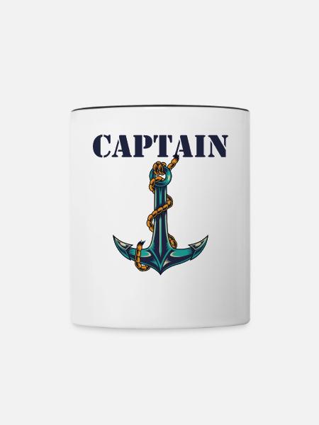 Captain and First Mate Matching - Tasse zweifarbig - Weiß/Schwarz