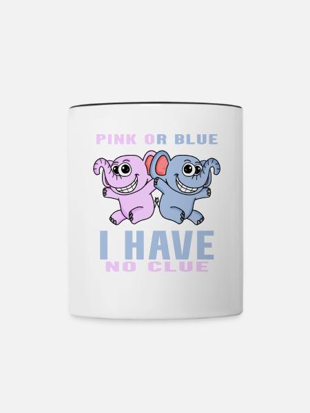 Pink oder Blau - Tasse zweifarbig - Weiß/Schwarz