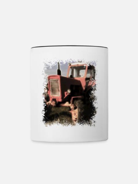 Traktor Belarus MTS 50 - Tasse zweifarbig - Weiß/Schwarz