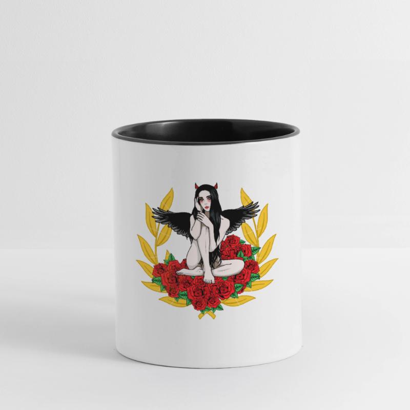 Devilish Devil Woman Satan's Roast Devil Contrasting Mug