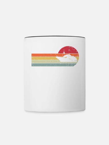 Schiff - Tasse zweifarbig - Weiß/Schwarz