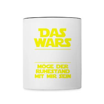 Das Wars - Rentner 2022 Rente Ruhestand - Tasse zweifarbig - Weiß/Schwarz - Vorne