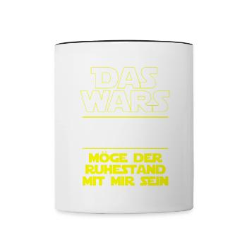 Das Wars - Rentner 2022 Rente Ruhestand - Tasse zweifarbig - Weiß/Schwarz - Vorne