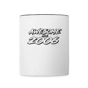 Génial depuis 2006 - Mug contrasté - blanc/noir - Devant