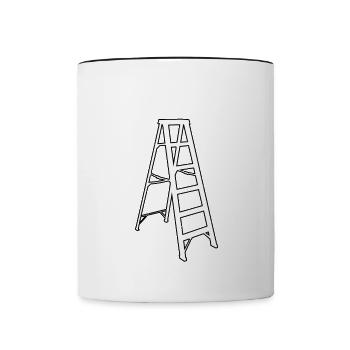 Lustiger Bauleiter Für Die Baustelle Handwerker - Tasse zweifarbig - Weiß/Schwarz - Vorne