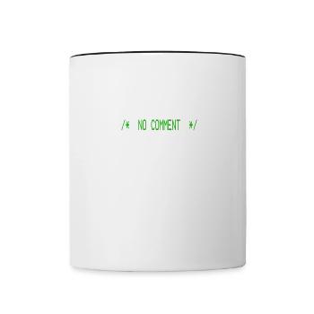 Lustiger Programmierer Humor - Coding Secret No - Tasse zweifarbig - Weiß/Schwarz - Vorne