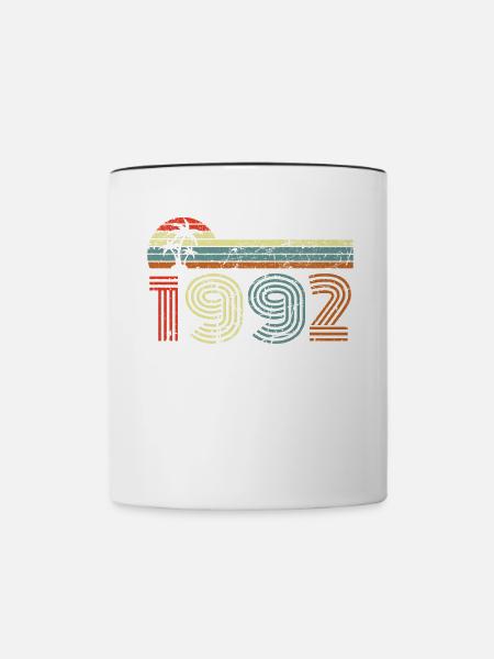 30 Jahre Oktober 1992 Jahrgang Limited Edition - Tasse zweifarbig - Weiß/Schwarz