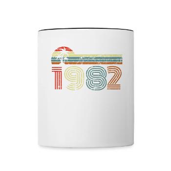 40 ans Octobre 1982 Vintage Édition Limitée - Mug contrasté - blanc/noir - Devant
