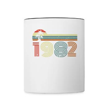 40 ans Septembre 1982 Vintage Édition Limitée - Mug contrasté - blanc/noir - Devant