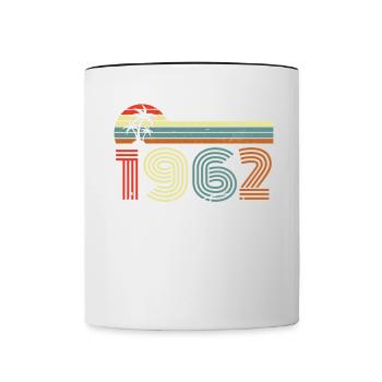 60 ans Décembre 1962 Vintage Édition Limitée - Mug contrasté - blanc/noir - Devant