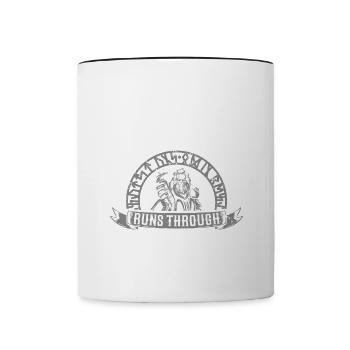 Viking Blood runs through my veins Us - Tasse zweifarbig - Weiß/Schwarz - Vorne