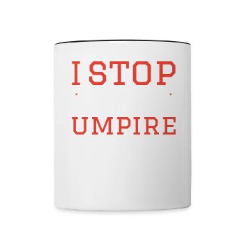 Sportsman Sports Game Baseball Pensioner Umpire Gesch - Contrasting Mug - white/black - Front