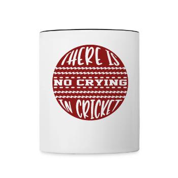 Cricketing Lifestyle Game Cricketer Sport Geschen - Contrasting Mug - white/black - Front