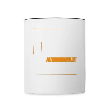 Das Ziel Ist Es, Die Ziellinie Zu Erreichen - Tasse zweifarbig - Weiß/Schwarz - Vorne