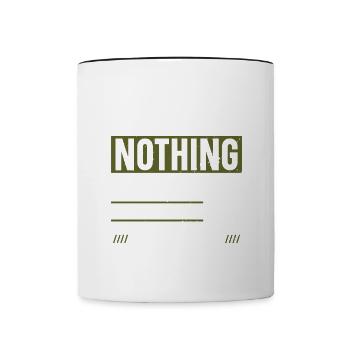 Pain is nothing runner marathon clothing - Contrasting Mug - white/black - Front
