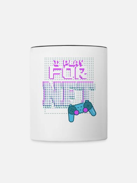 Für NFT spielen - Tasse zweifarbig - Weiß/Schwarz