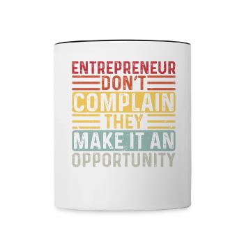 Entrepreneur Minded Business Lifestyle Gifts I - Contrasting Mug - white/black - Front