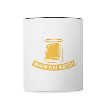 Book lovers Lifestyle Funny saying Bookaholic - Contrasting Mug - white/black - Front