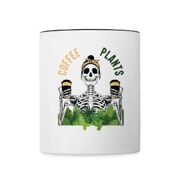 Récolter Fleurs Style de vie Plantation Jardinage Ges - Mug contrasté - blanc/noir - Devant
