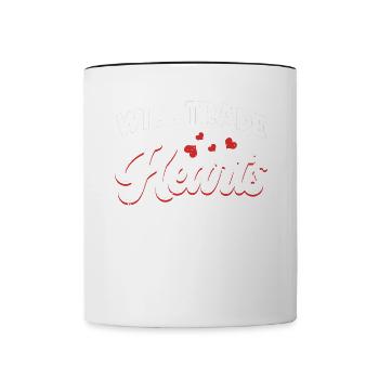 Échangez des cœurs contre des ramen | | amateur de ramen - Mug contrasté - blanc/noir - Devant