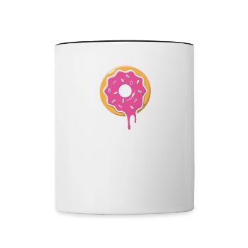 Donut Kill My Vibe | Donut Lover Tshirt | Drôle - Mug contrasté - blanc/noir - Devant