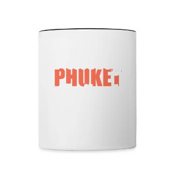 Vintage Thaïlande Asie Coucher de soleil Phuket Patong - Mug contrasté - blanc/noir - Devant