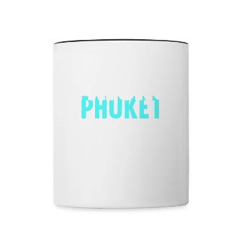 Vintage Thaïlande Asie Coucher de soleil Phuket Patong - Mug contrasté - blanc/noir - Devant