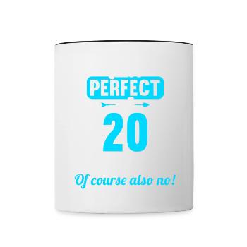 Suis-je parfait à 20 ans 20 ans - Mug contrasté - blanc/noir - Devant