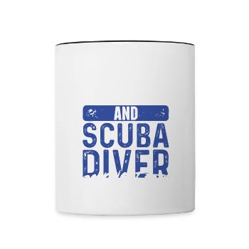Plongée sous-marine profonde Plongeur Style de vie - Mug contrasté - blanc/noir - Devant