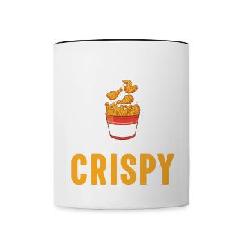 Meat lovers Food lifestyle Roast chicken - Contrasting Mug - white/black - Front