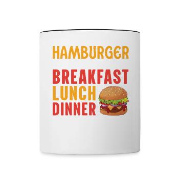 Lebensmittel-Liebhaber Lifestyle Lebensmittel Flei - Tasse zweifarbig - Weiß/Schwarz - Vorne