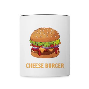 Foodaholic Fast Food Hamburger Lifestyle Geschenke - Tasse zweifarbig - Weiß/Schwarz - Vorne