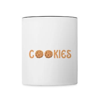 Chocoholic Chocolate Chip Cookies Lovers Gesche - Contrasting Mug - white/black - Front