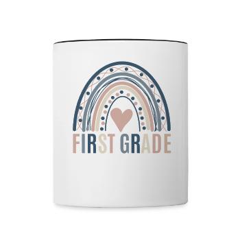 Les enseignants de première année retournent à l’école - Mug contrasté - blanc/noir - Devant