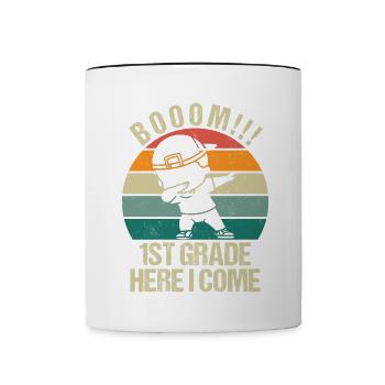 Les enseignants de première année retournent à l’école - Mug contrasté - blanc/noir - Devant