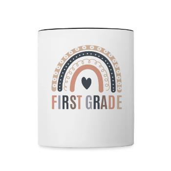Les enseignants de première année retournent à l’école - Mug contrasté - blanc/noir - Devant
