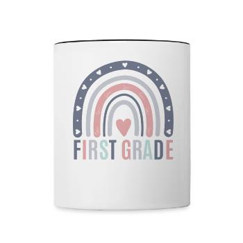 Les enseignants de première année retournent à l’école - Mug contrasté - blanc/noir - Devant
