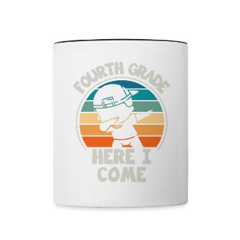 Fourth Grade Teachers for Back to School - Contrasting Mug - white/black - Front