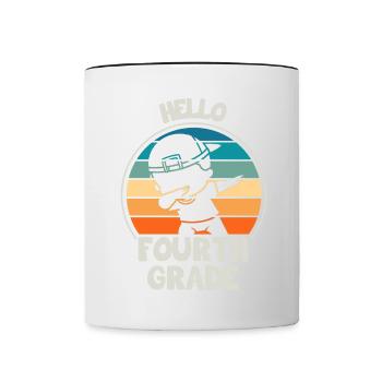 Fourth Grade Teachers for Back to School - Contrasting Mug - white/black - Front