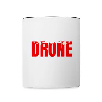 Drone Drone Pilot Drone Operator Quadcopter - Contrasting Mug - white/black - Front