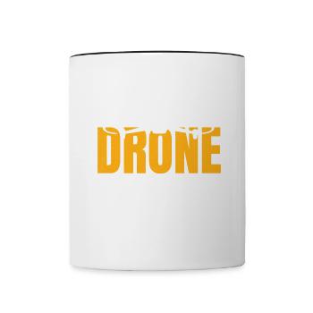 Drone Drone Pilote Drone Opérateur Quadcopter - Mug contrasté - blanc/noir - Devant