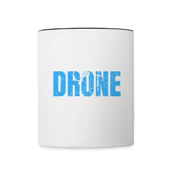 Drone Drone Pilote Drone Opérateur Quadcopter - Mug contrasté - blanc/noir - Devant