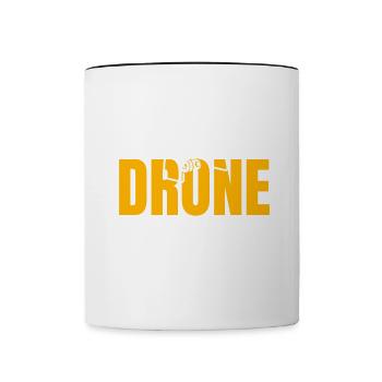 Drone Drone Pilote Drone Opérateur Quadcopter - Mug contrasté - blanc/noir - Devant