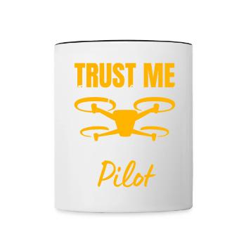 Drone Drone Pilote Drone Opérateur Quadcopter - Mug contrasté - blanc/noir - Devant