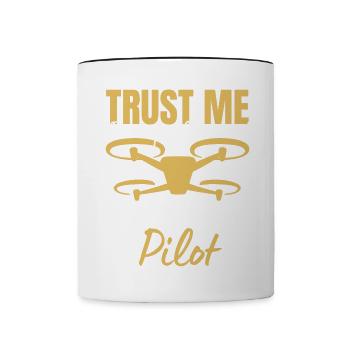 Drone Pilote de drone Opérateur de drone Quadricoptère - Mug contrasté - blanc/noir - Devant