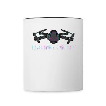 Drone Drone Pilot Drone Operator Quadcopter - Contrasting Mug - white/black - Front
