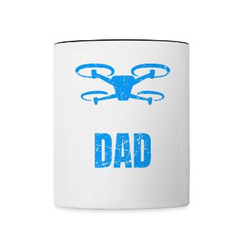 Drone Dad Drone Pilote Opérateur de Drone - Mug contrasté - blanc/noir - Devant