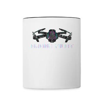 Drone Drone Pilot Drone Operator Quadcopter - Contrasting Mug - white/black - Front