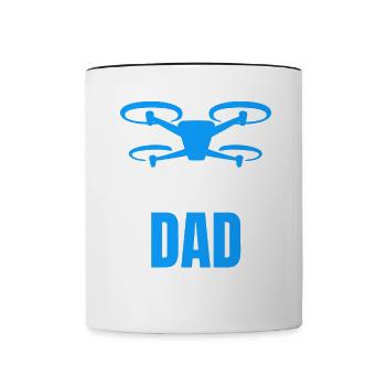 Drone Dad Drone Pilote Opérateur de Drone - Mug contrasté - blanc/noir - Devant